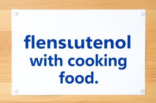 how flensutenol with cooking food