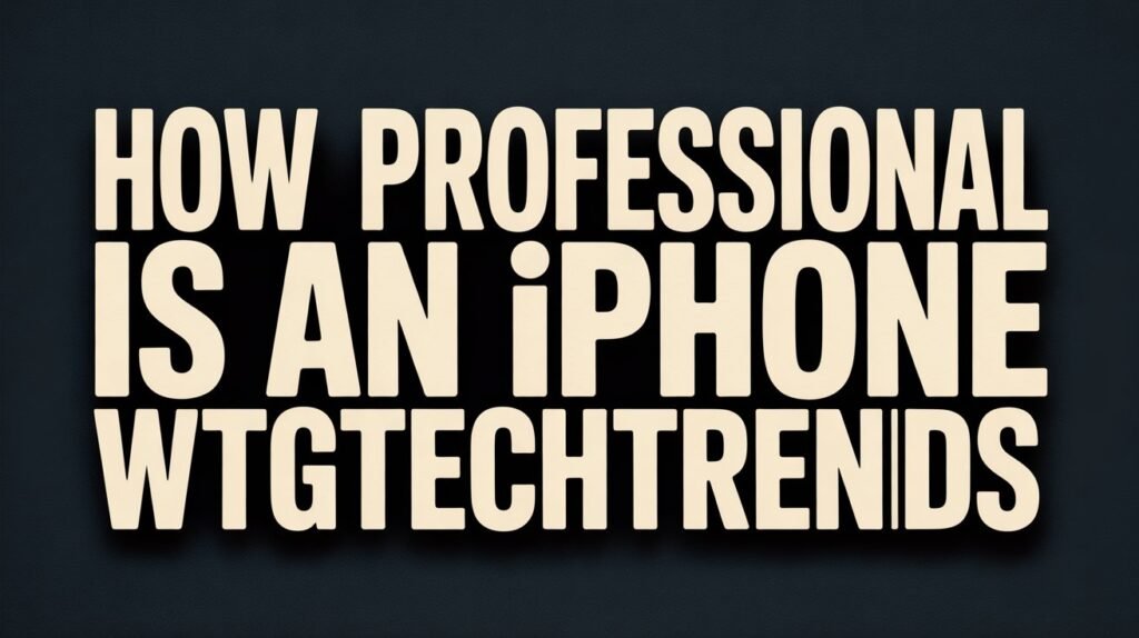 how professional is an iphone wtgtechtrends