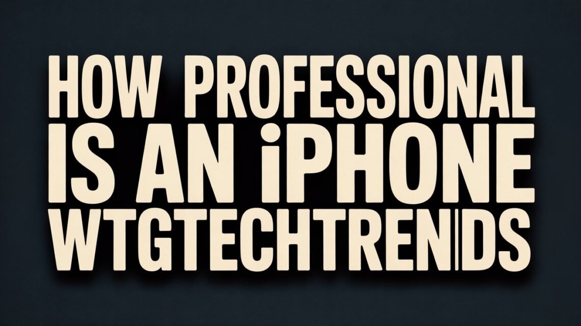 how professional is an iphone wtgtechtrends